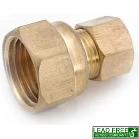 Lead-Free Brass Union Fitting - 3/8" Compression x 1/4" FIP