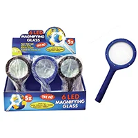 Lighted 5X Magnifying Glass with 6 LEDs