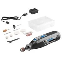Lite Cordless Rotary Tool Kit, 4V Li-Ion, Variable Speed, Gray