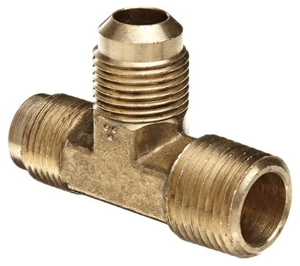 LT1-888 United Brass 1/2" OD X 1/2" OD X 1/2" MIP Flare Male Brass Tee