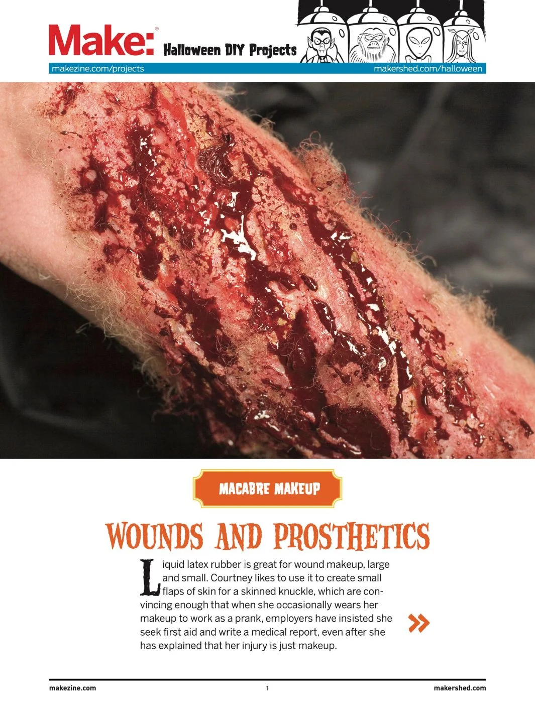 Macabre Makeup: Wounds and Prosthetics - PDF