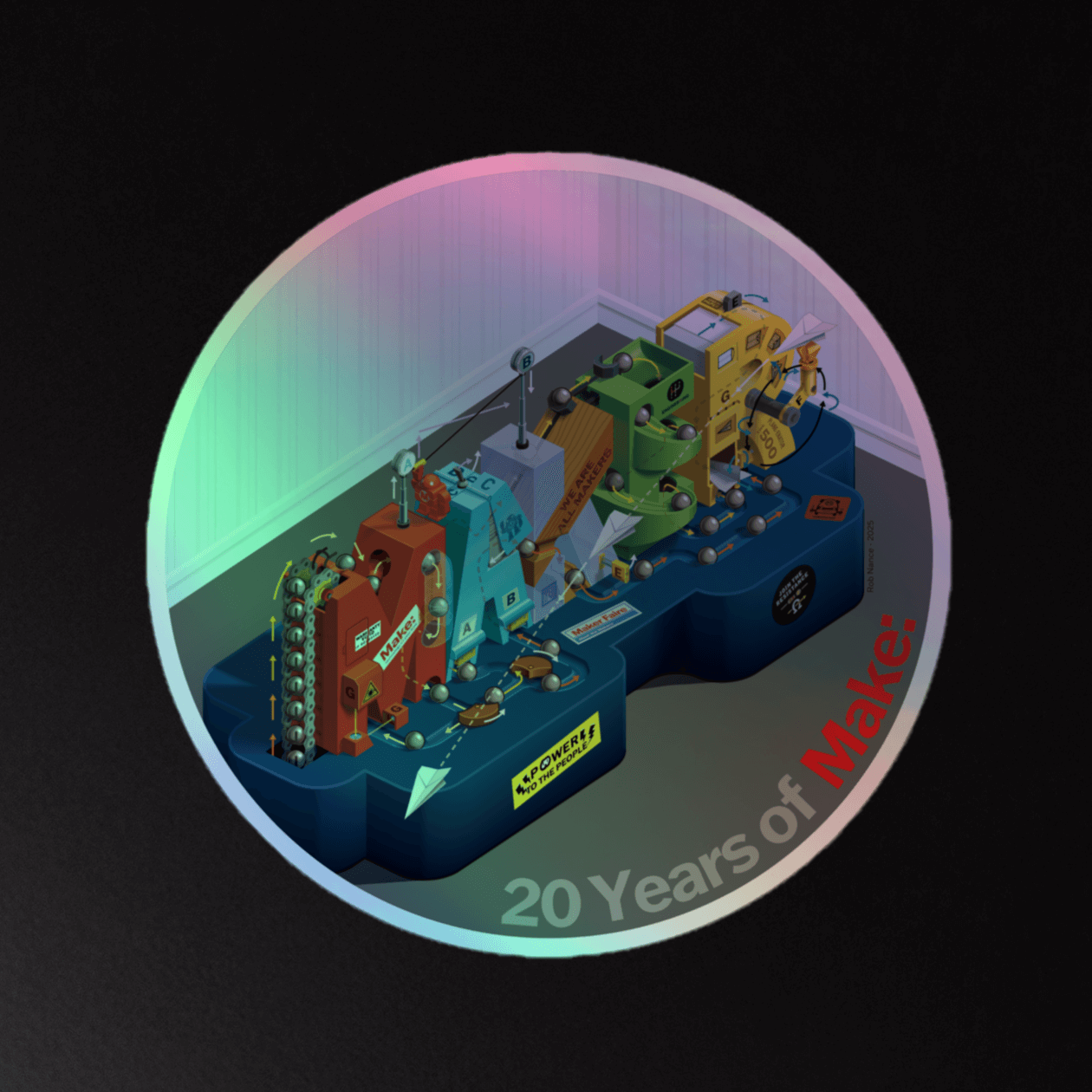 Make: 20th Anniversary Holographic Sticker