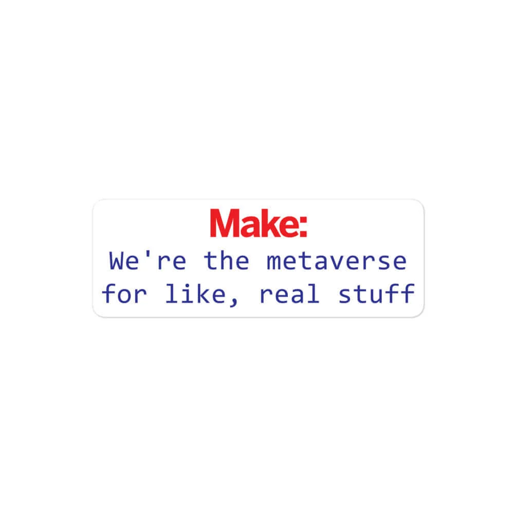 Make: Metaverse Sticker (white)