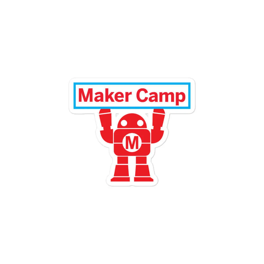 Maker Camp Sign Sticker