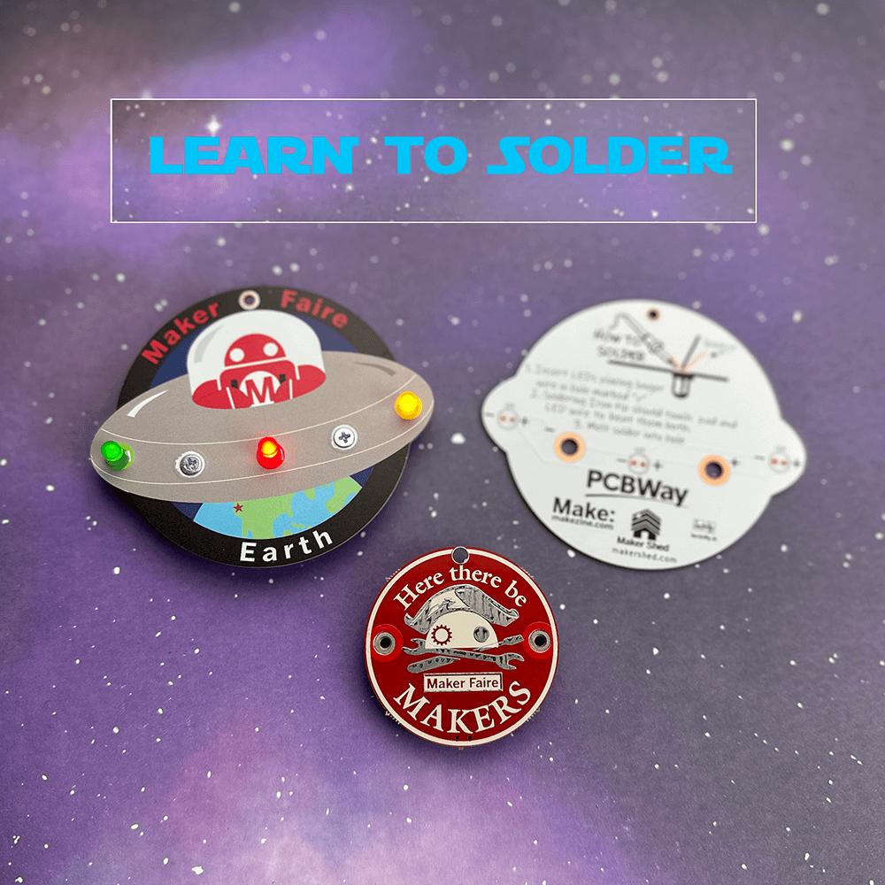 Maker Faire Powerbase Medallion - Solder Kits