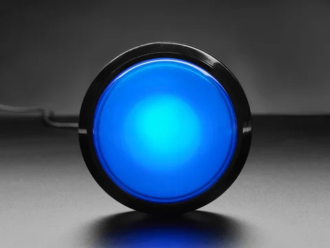 Massive Arcade Button with LED - 100mm Blue