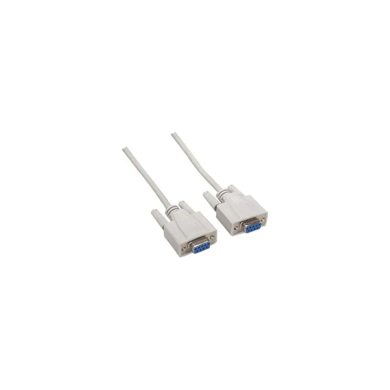 DB9 NULL MODEM CABLE 6 ft FEMALE FEMALE