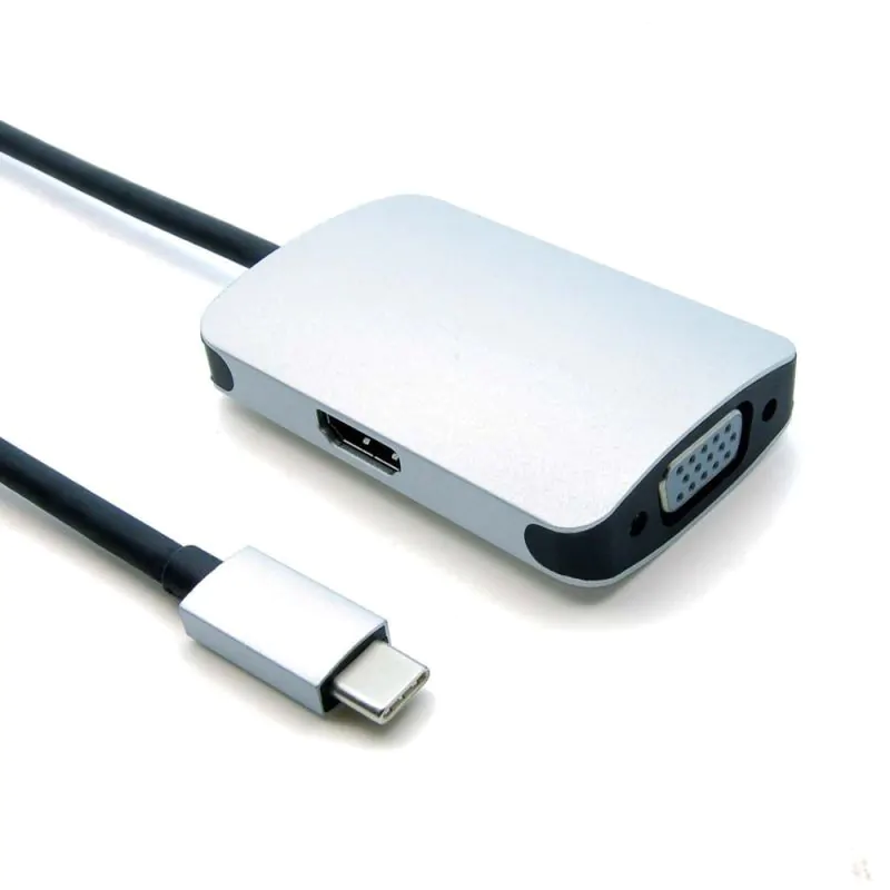 USB Type C USB-C USBC to HDMI & VGA Female, Converter Adapter