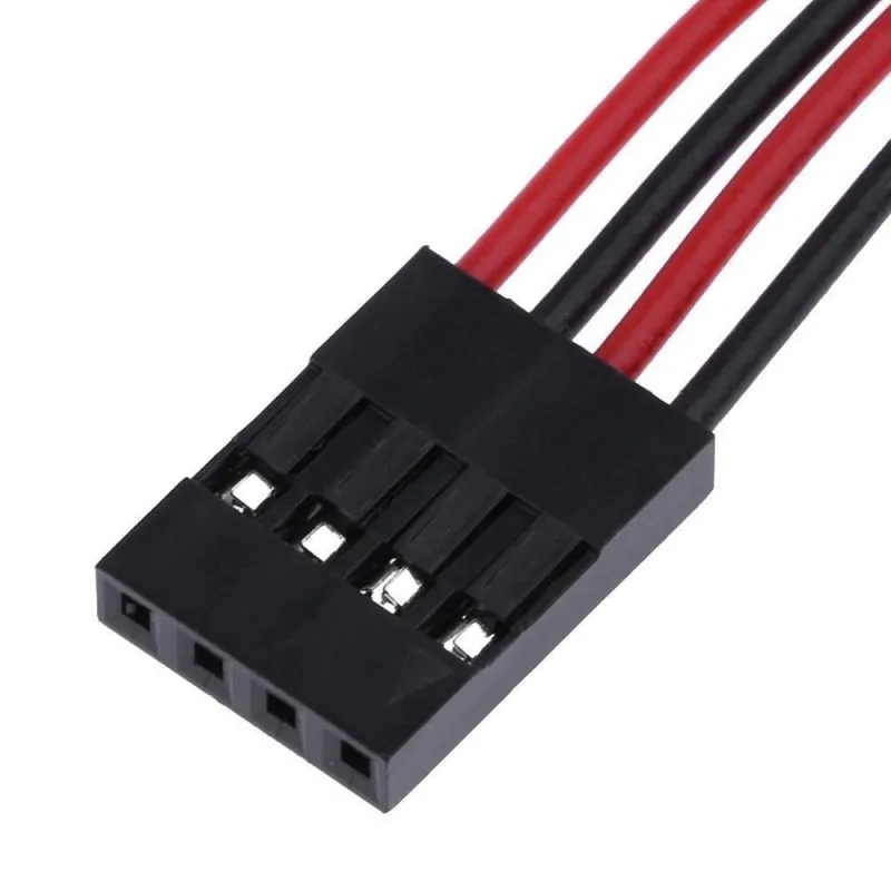 4 PIN Female to Female Dupont / Arduino Jumper Connector 24-26ga WIRE Pigtail, Prototype Breadboard , 10 Inches long