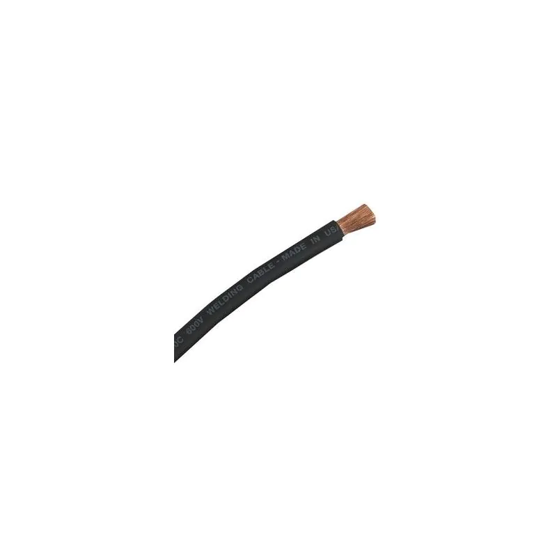 2GA POWER WELDING CABLE BLACK STRANDED 600V / 221Degrees