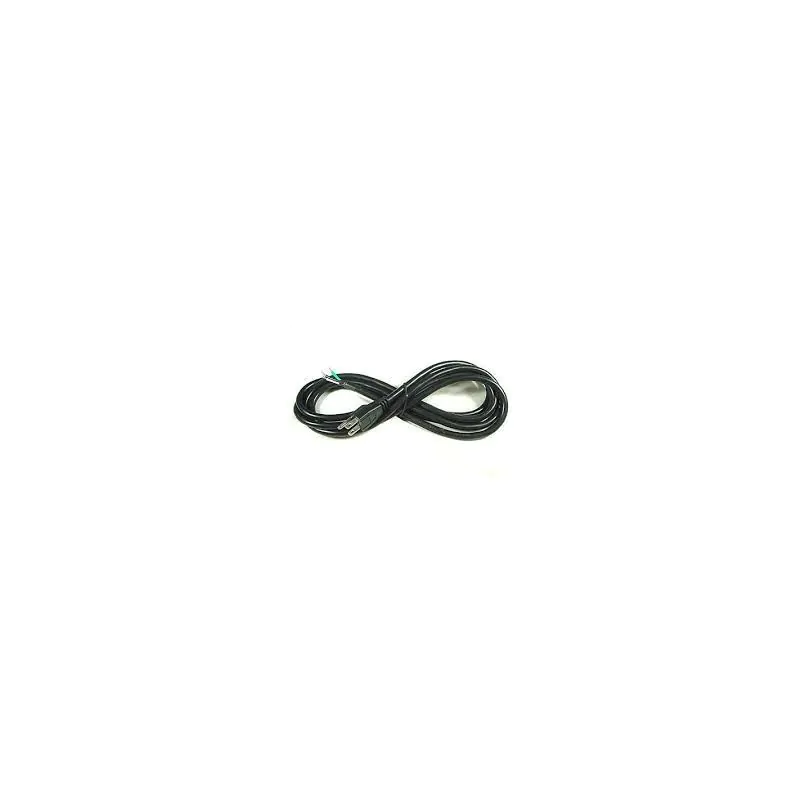 AC POWER CORD PIGTAIL 12/3 BLK 6 ft NEMA 5-15P PLUG TO STRIPPED ENDS, Pigtail