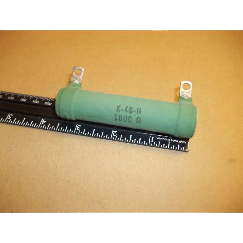 1000 Ohm 1k ohm 40 Watt Power Resistor, 3 1/2 inch X 7/8 inch CLAROSTAT K-40-N