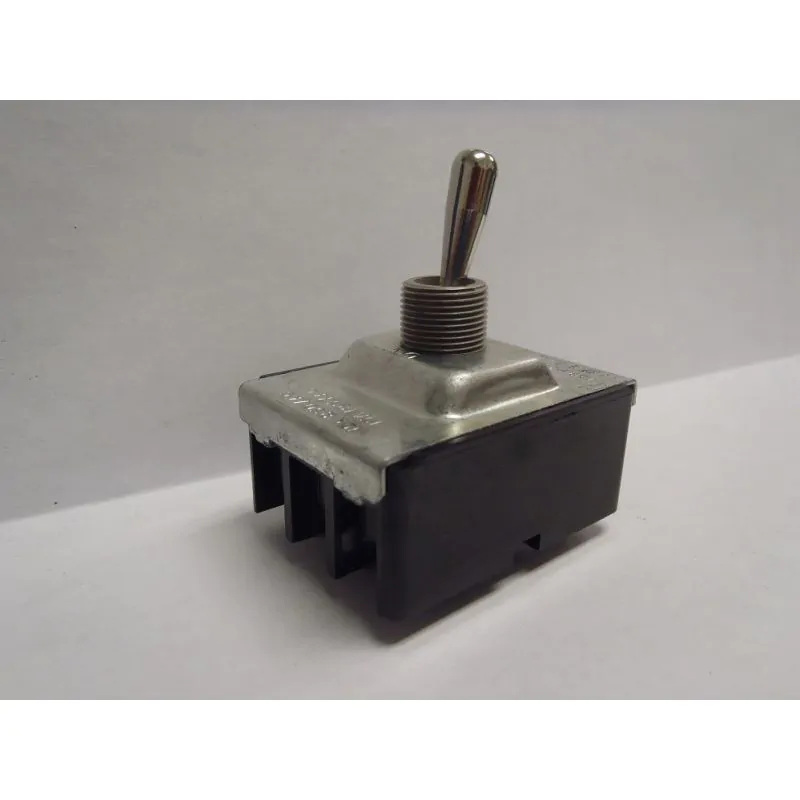 Bat Handle Toggle Switch, 15A 125V, On-Off, TPST,3PST,Solder Terminals