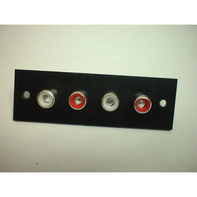 FOUR 4 RCA JACKS ON A PLATE