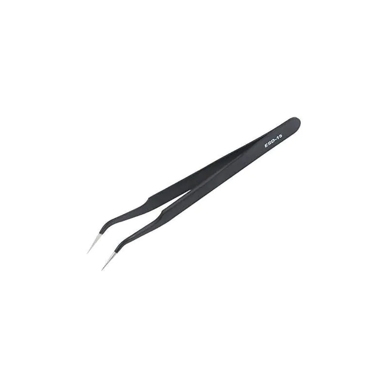 Stainless Steel Tweezer ESD 4.50 inch Non Magnetic 05D, ESD-15