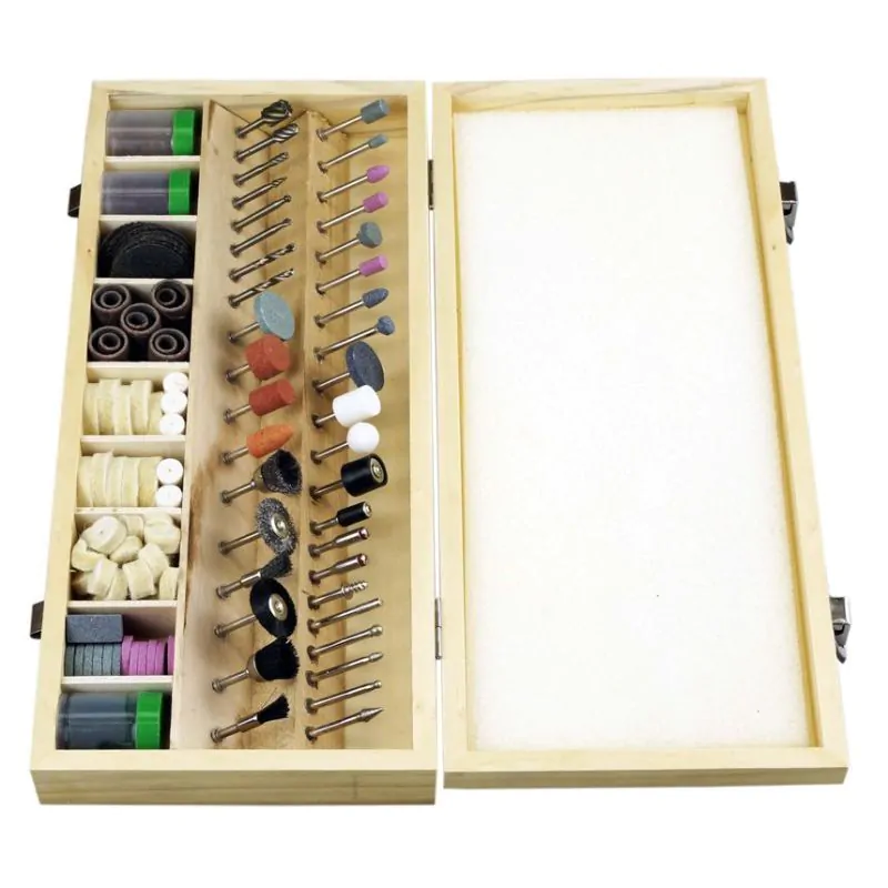 228Pc Rotary Tool Accessories Set w/ Wooden Case