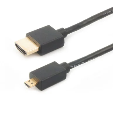 Micro-HDMI to HDMI cable for Pi 4 & Pi 5, 3ft, Black