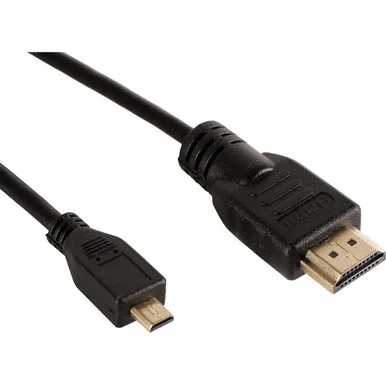 Micro-HDMI to HDMI cable for Pi 4 & Pi 5, 6ft, Black