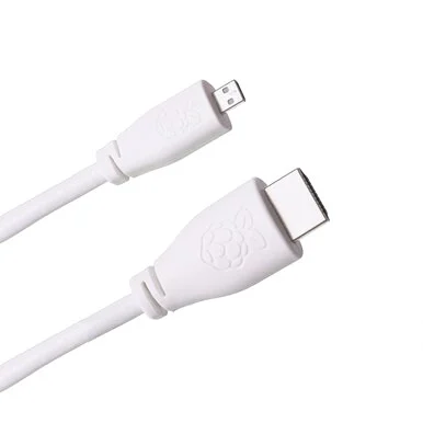 Micro-HDMI to Standard HDMI (A/M), 2m Cable, White
