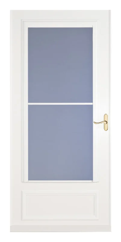 Midview 36 in White Storm Door w/ Retractable Screen & Lockset