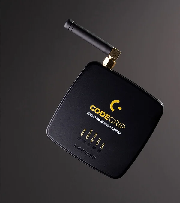MIKROE UNI CODEGRIP over USB-C and WiFi
