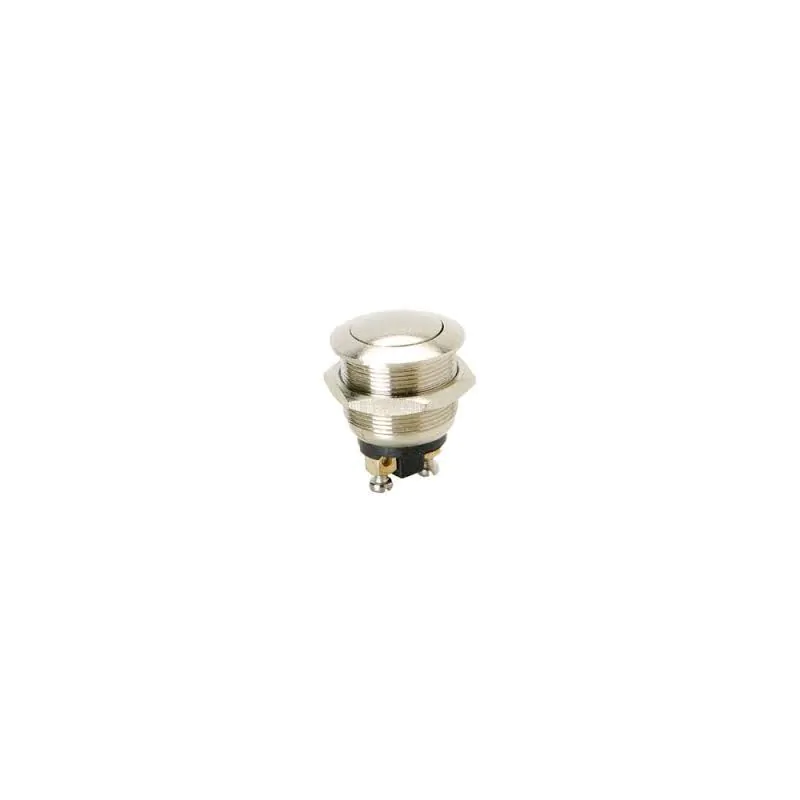 MOMENTARY PUSH BUTTON SWITCH NORMALLY OPEN FLUSH MOUNT VANDAL RESISTANT 4A 125VAC 2A 250VAC