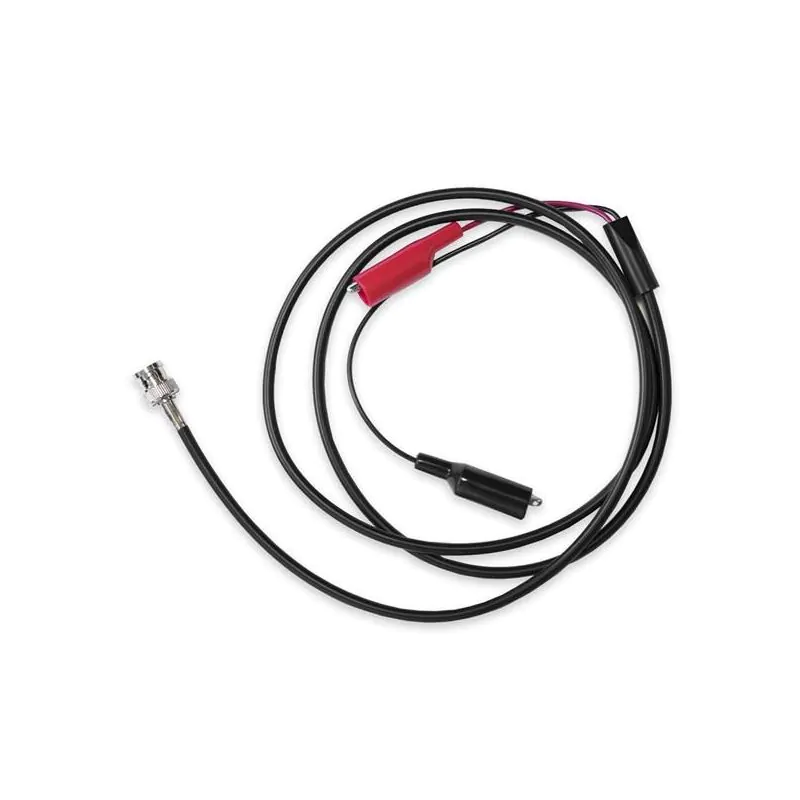 Mueller Test Lead, BNC to Dual Alligator Clips, 2ft, Black