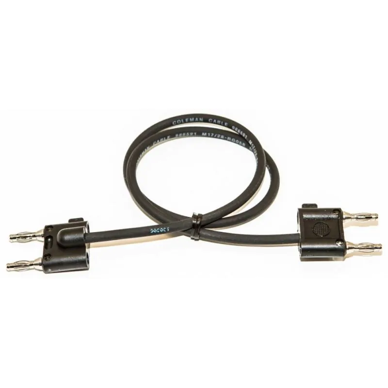 Mueller Test Lead, Dual Banana to Dual Banana, 4ft, Black