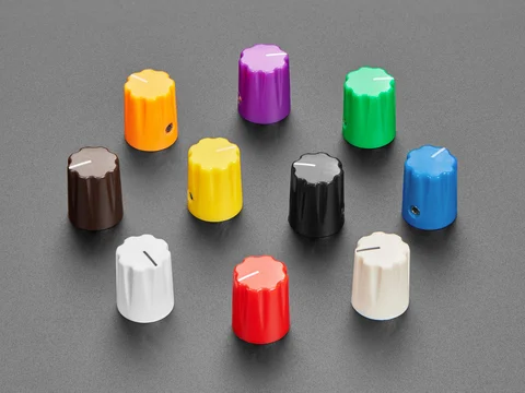 Multi-Color Micro Potentiometer Knob -Rainbow 10 pack