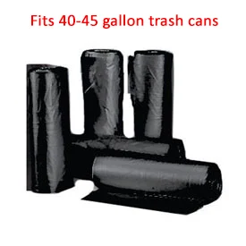 NORAMCO 40x46XHD Trash Bags 1.25 mil, Black, 100/Case