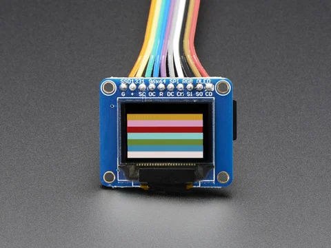 OLED Breakout Board - 16-bit Color 0.96" w/microSD holder