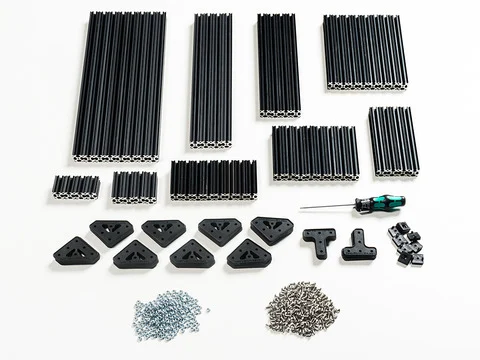 OpenBeam Advanced Precut Kit - Black Aluminum