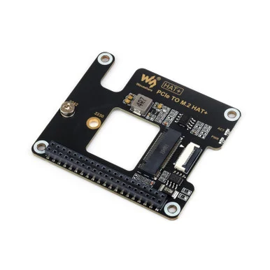 PCIe To M.2 Adapter HAT + for Raspberry Pi 5, NVMe M.2 SSD, High-speed
