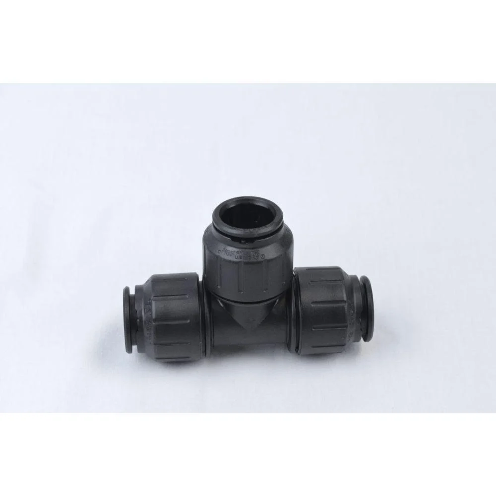 PEI0236E RWC John Guest Union Tee, 1" Black