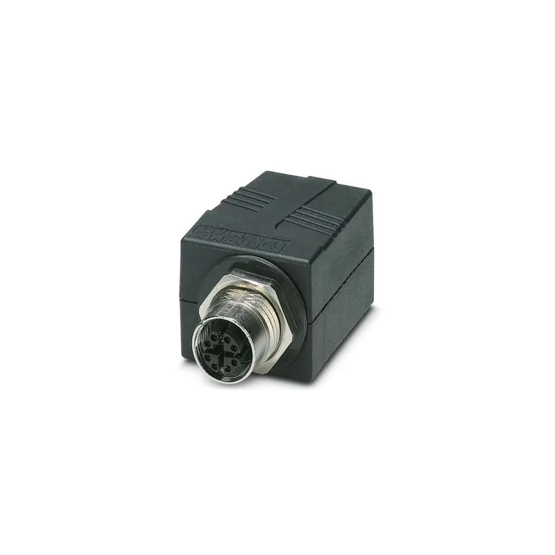 Phoenix Contact, Control cabinet feed-through, M12, 8-pos., X-coded to RJ45 socket, W17