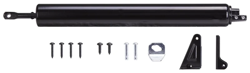 Pneumatic Door Closer Black 16-1/2 in 65 lb 90 Degree Opening
