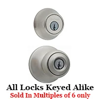 Polo Keyed Entry Knob & Deadbolt Combo Pack, Satin Nickel Finish