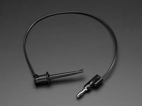 Pomona Minigrabber Test Clip to Stacking Banana Plug - 12" - Black