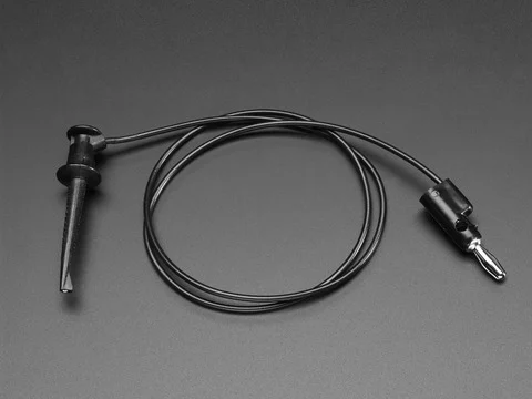 Pomona Minigrabber Test Clip to Stacking Banana Plug - 24" - Black
