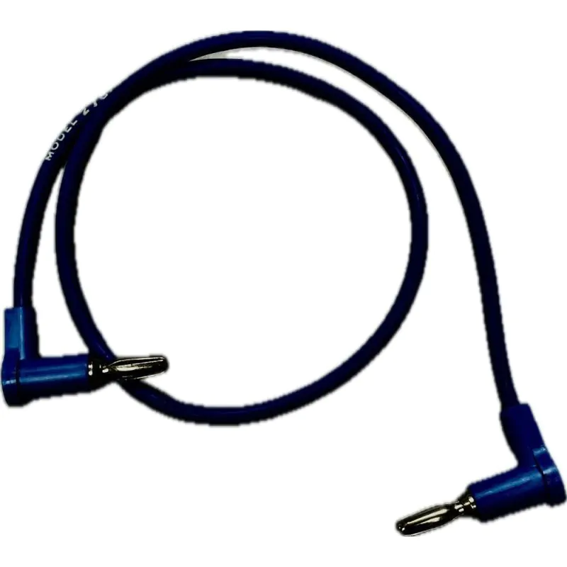 Pomona Right AngleBanana Patch Plug Cable, 18 inch, Blue, Compare to 2864-18