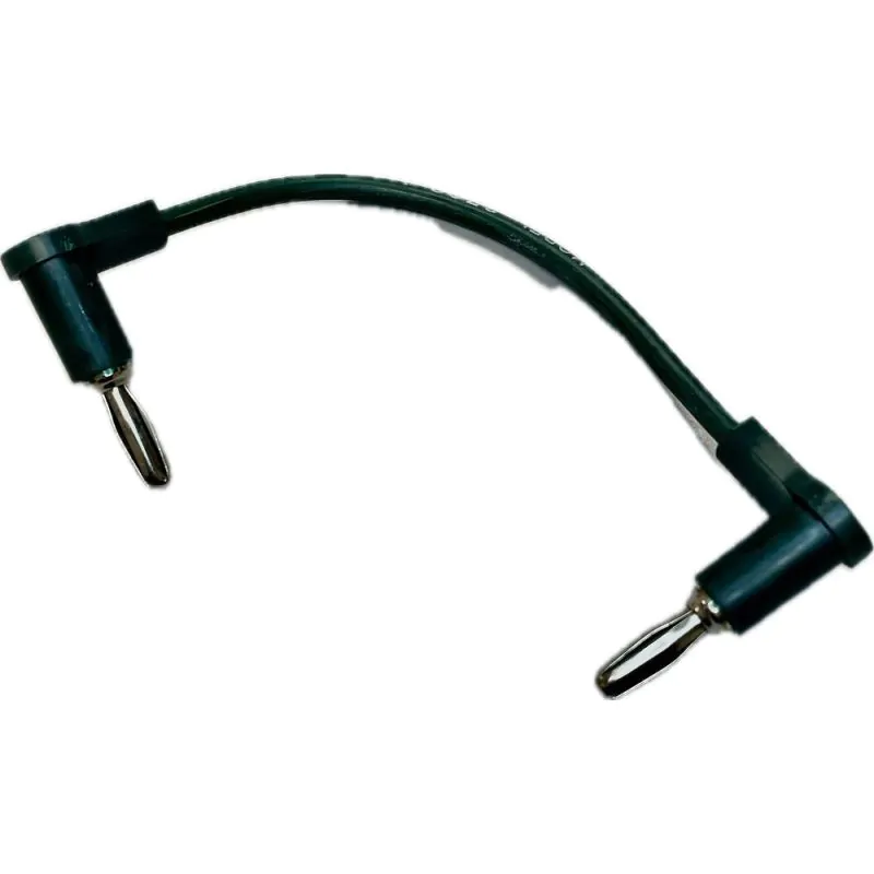 Pomona Right AngleBanana Patch Plug Cable, 4 Inch, Green, Compare to 2864-4