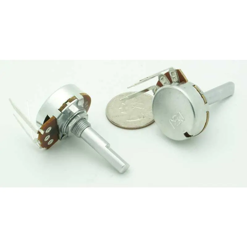 POTENTIOMETER 500 OHM SINGLE TURN, LINEAR, 1/4 Inch Shaft