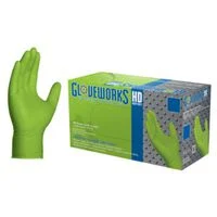 Powder-Free Green Nitrile Gloves 8 mil Large