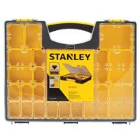Professional 25-Compartment Tool Organizer, Black/Clear Yellow