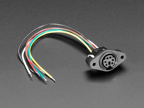 PS/2 Wired Connector - Panel Mount MiniDIN-6