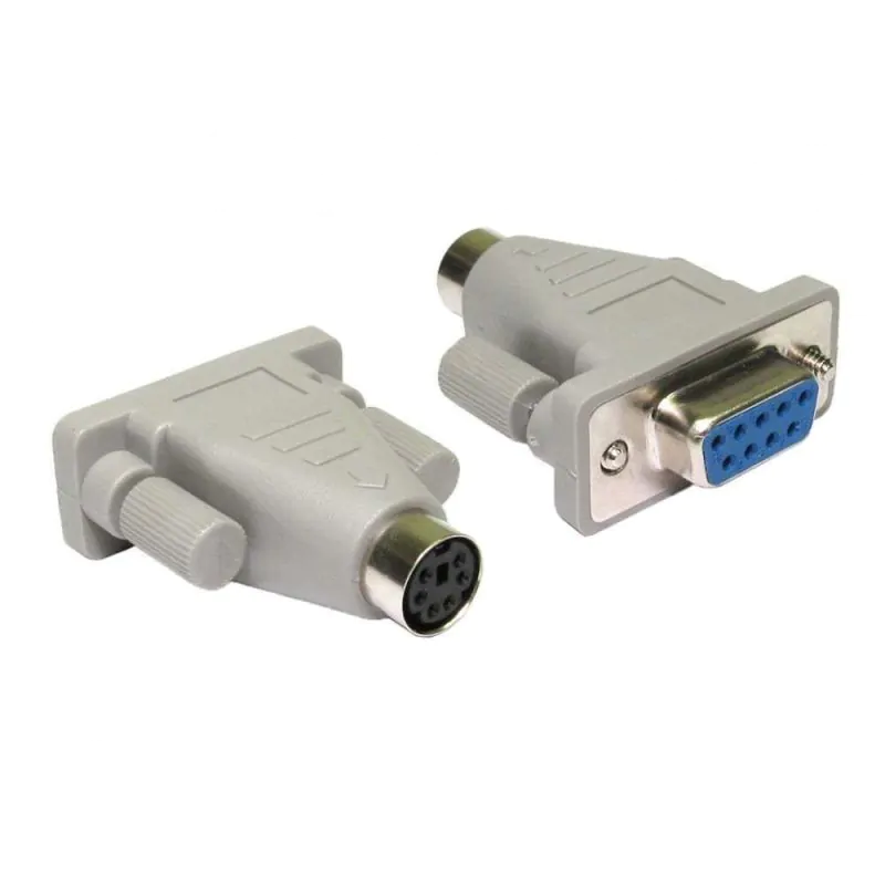 PS2 Female to DB9 Female Serial Mouse Connector Adaper