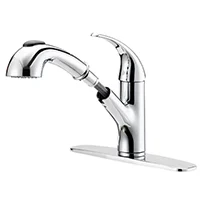 Pull-Out Single-Handle Kitchen Faucet, Chrome Finish