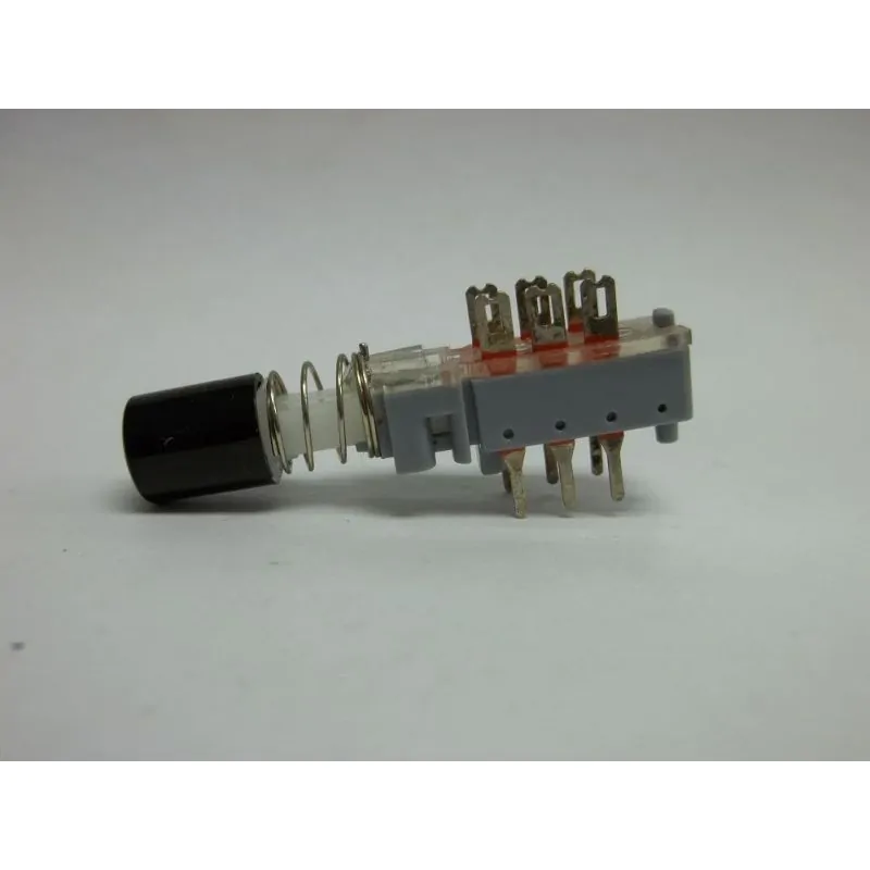 PUSH BUTTON SWITCH,0.5A@100VAC,ON - ON ,DPDT,DOUBLE POLE DOUBLE THROW, SOLDER TERMINALS, TONELUCK