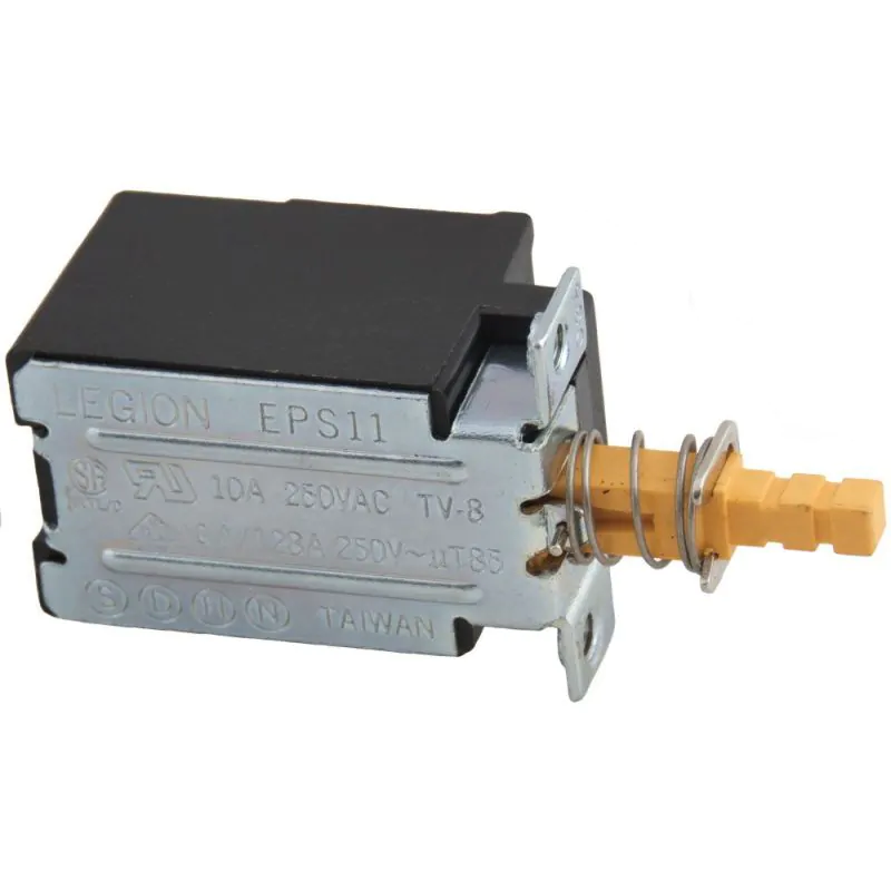 PUSH BUTTON SWITCH,8A 125V 10A 250V,ON - OFF ,SPST,1/4 inch QUICK SLIDE SPADE TERMINALS, LEGION EPS11