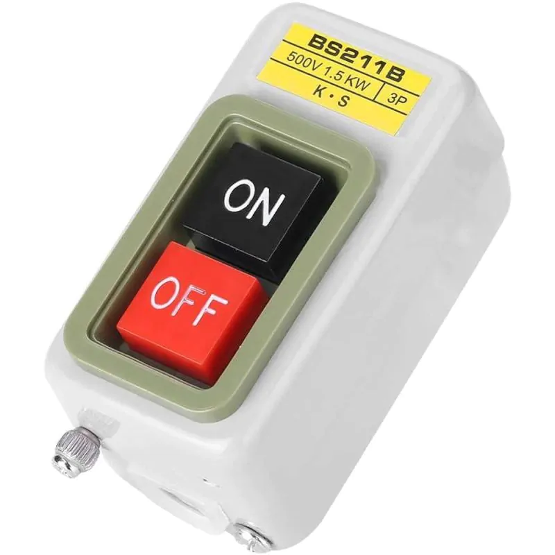Push On Push Off Industrial Equipment Push Button Switch 10A 380VAC BS211